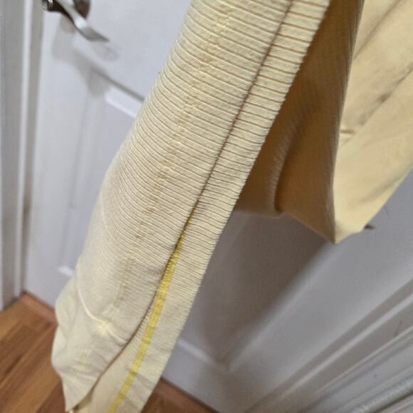 Lost + Wander M Yellow Ribbed Knit Midi Dress Adjustable Tie Front - Picture 3 of 9